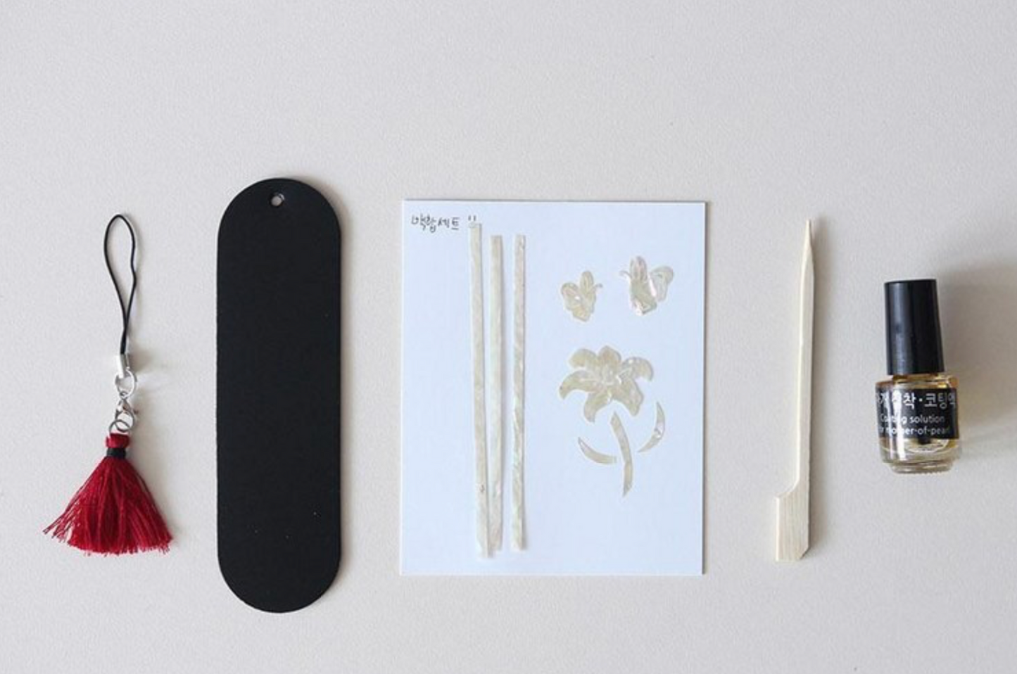 韓國傳統工藝자개 DIY書籤組－鳳凰（봉황）