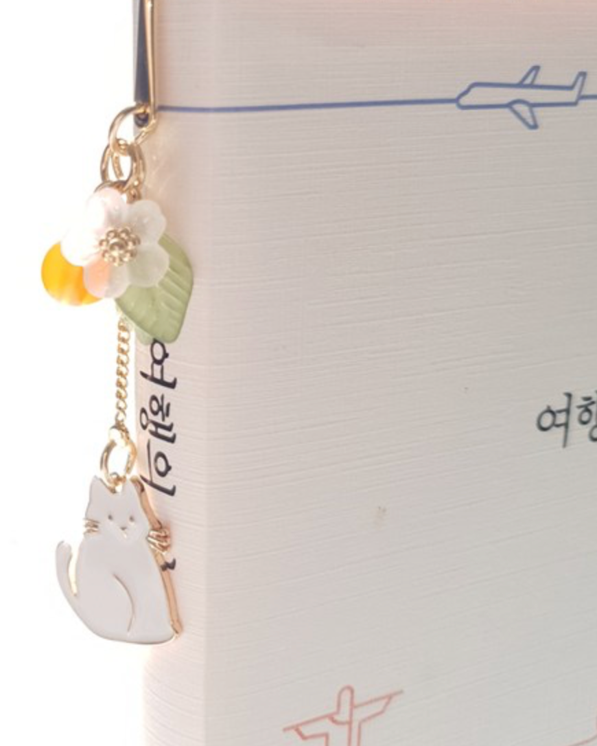 花花貓金屬書籤－濟州島橘子