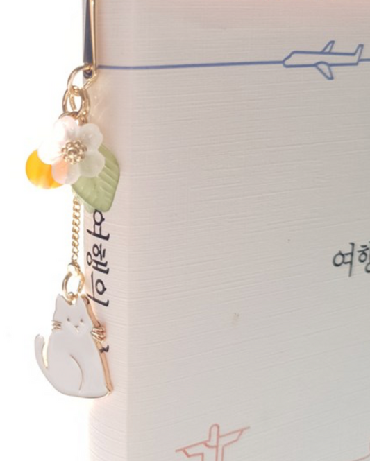 花花貓金屬書籤－濟州島橘子