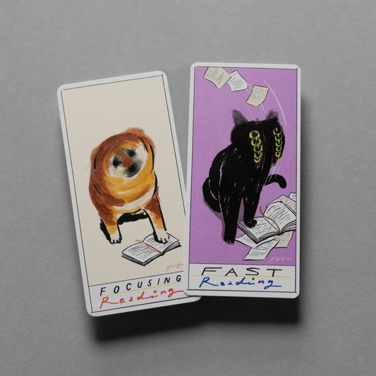 甩頭貓貓狗狗-雙入書籤組