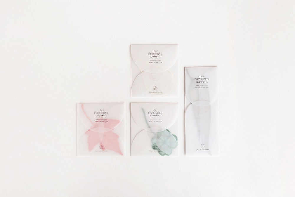 刺繡葉片書籤1