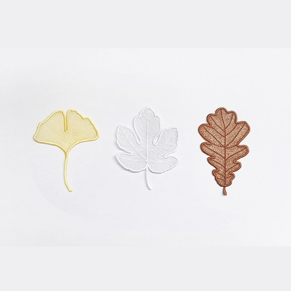 刺繡葉片書籤2